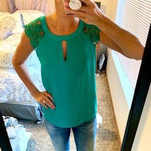 Green Chiffon Top